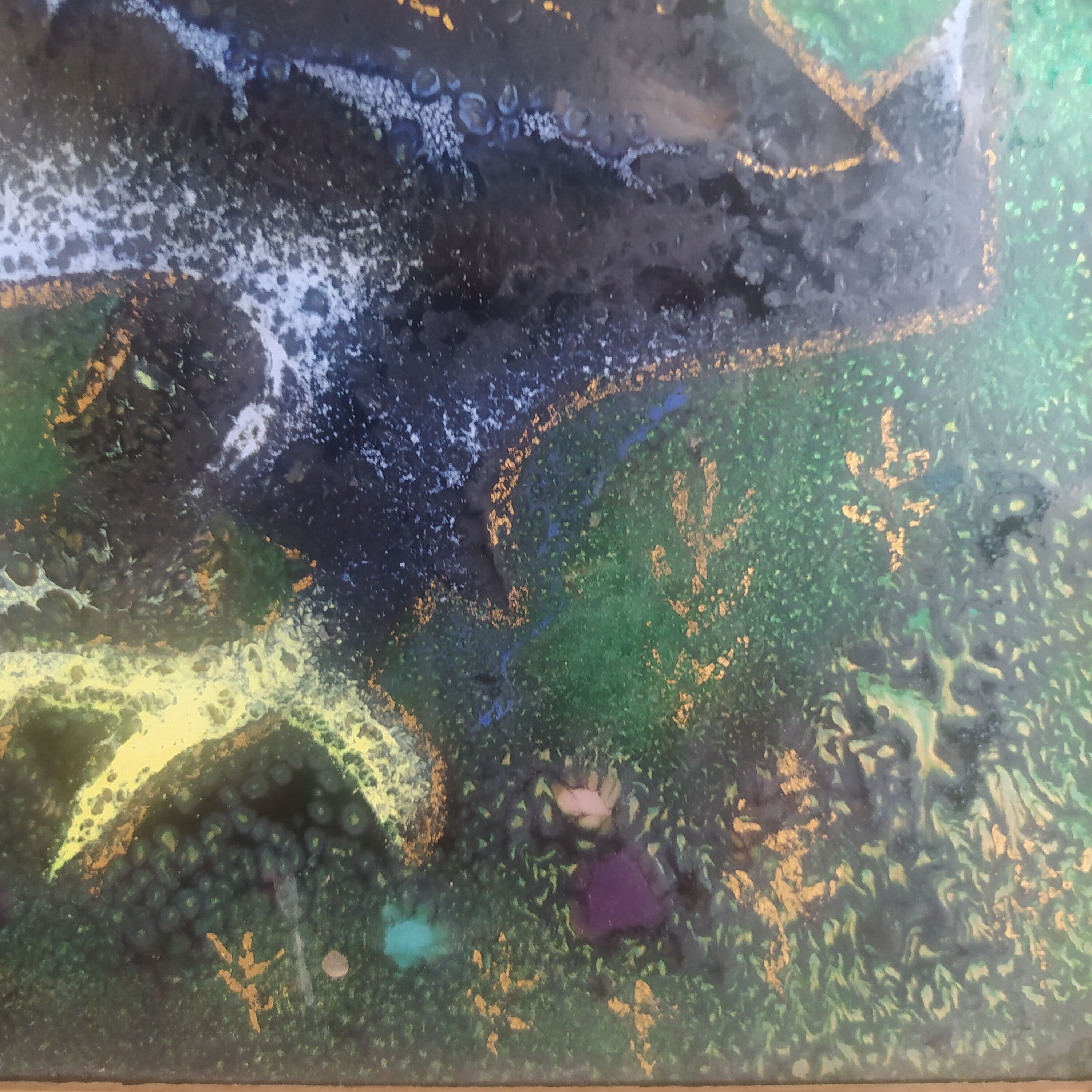 Enamel painting on copper bird 1950s/60s