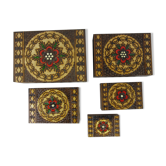Set de 5 bois gigognes en bois