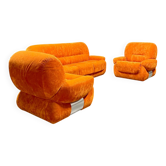 Vintage sofa and armchair set