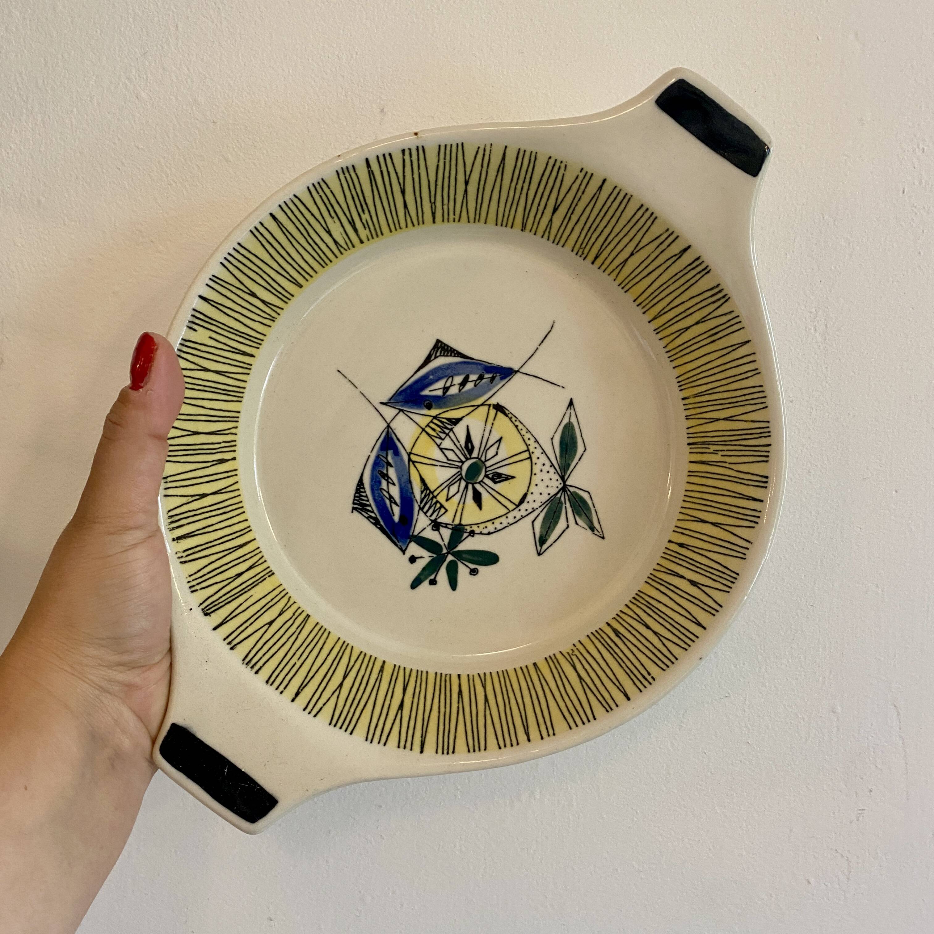 Set of 3 vintage serving dishes from the Flamingo series by Stavangerflint