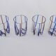 Set of four glasses, Italian design, 1970s, made in Italy