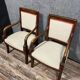 Pair of Empire period mahogany dolphin armchairs circa 1810