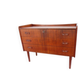 Teak chest of drawers in Danish style, 1960s/70s, retro/vintage style, dating from the mid-20th century.