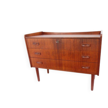 Teak chest of drawers in Danish style, 1960s/70s, retro/vintage style, dating from the mid-20th century.