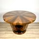 Round walnut table in Art Deco style "Praha". Manufacturer