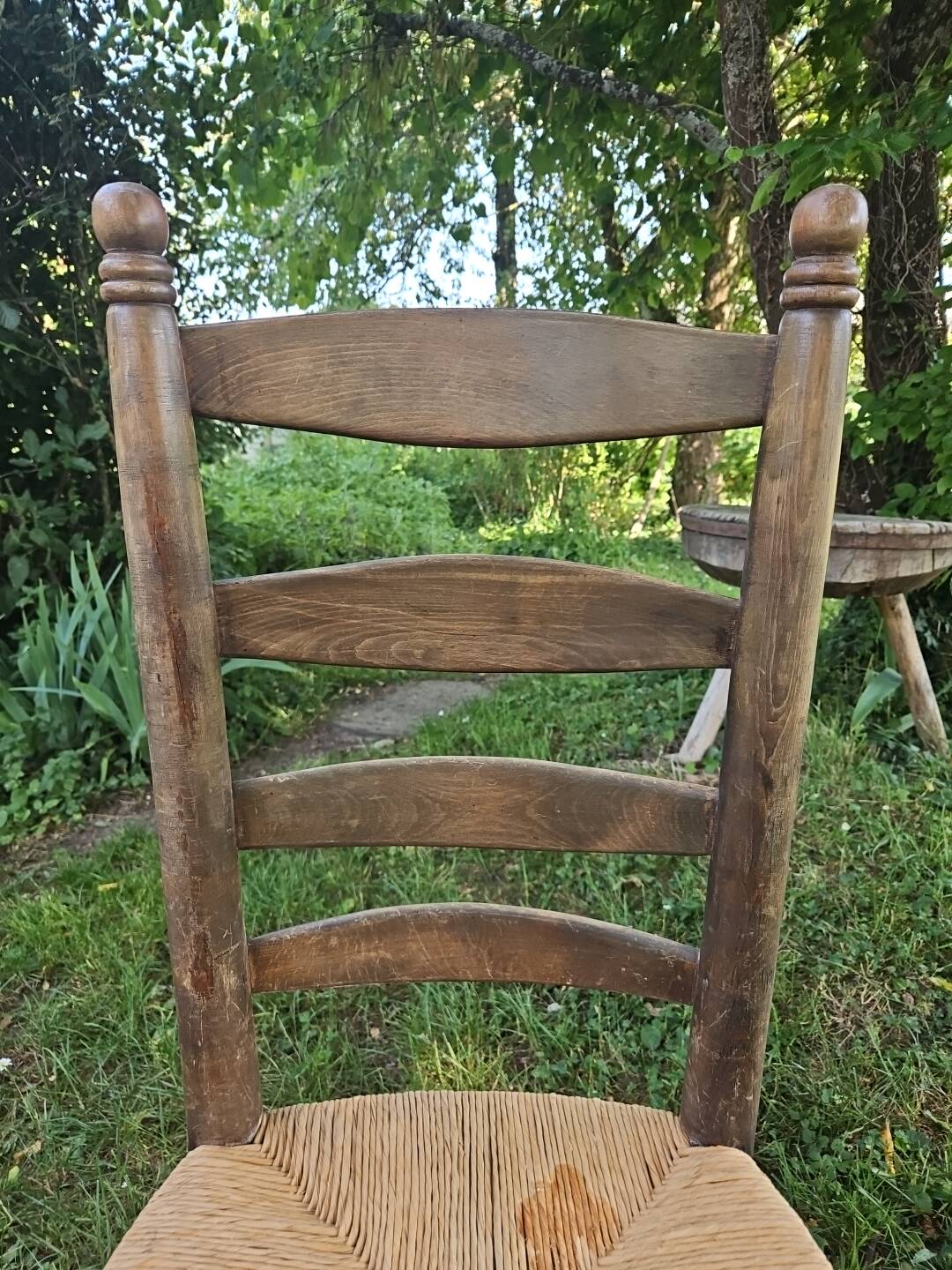 4 Charles Dudouyt designer straw chairs 40-50-60