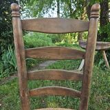 4 chaises Charles Dudouyt paillées design 40-50-60