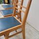 Series of 3 vintage chairs with compass legs - 1950s