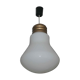 Large vintage opaline pendant lamp in the shape of an S bulb