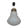 Large vintage opaline pendant lamp in the shape of an S bulb