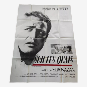 Sur les quais de Elia Kazan affiche de cinéma réédition