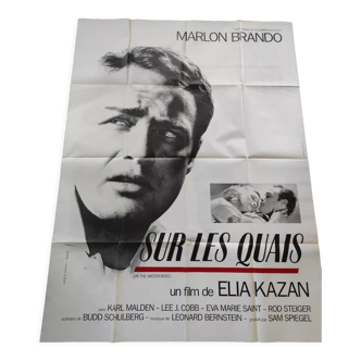 Sur les quais de Elia Kazan affiche de cinéma réédition