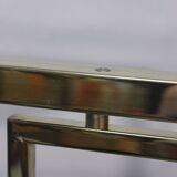 Post-modern shelf in gilded brass, Italy 1970s