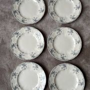 6 Flat Plates Terre de Fer Longwy Model Lorrain