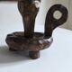 Brutalist wooden candle holder 1960