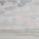 Camille COMBE: Shady seaside, Original signed watercolor