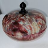 Coloured crystal bonbonnière Art Verrier Saint Louis