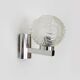 Vintage space age 60s wall light in chrome metal