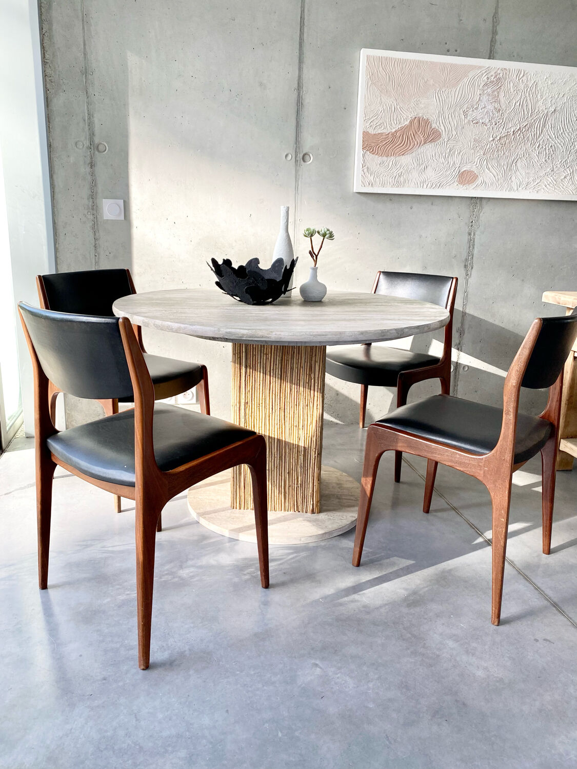 4 scandinavian teak chairs