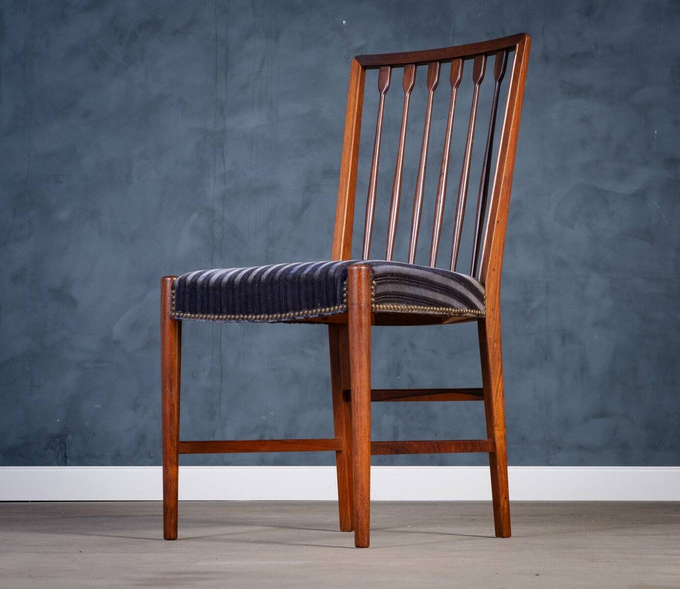 Vintage Dining Chairs in Rosewood, Denmark, 1950s, Set of 10