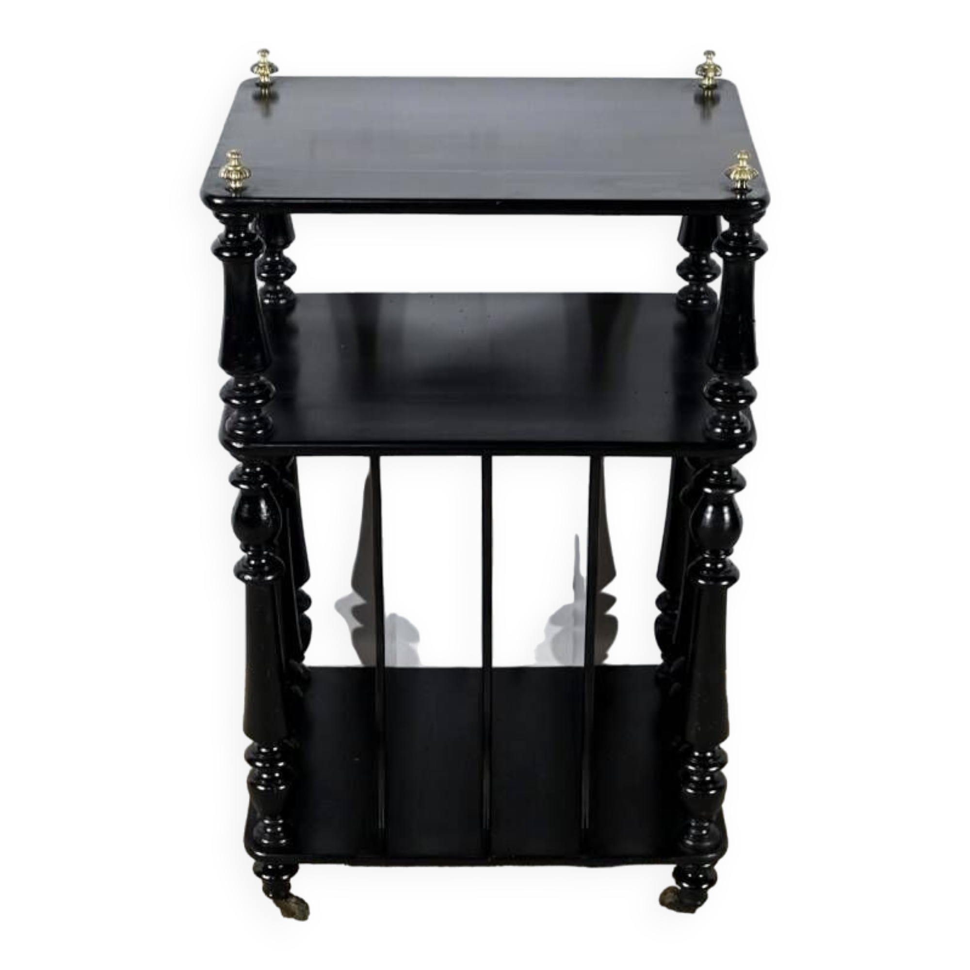 Small music cabinet in blackened pear wood, Napoleon III style – 1900