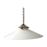 Opaline suspension with porcelain socket