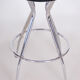 Leather black barstool, made in the 1930s
