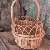 French vintage oval basket