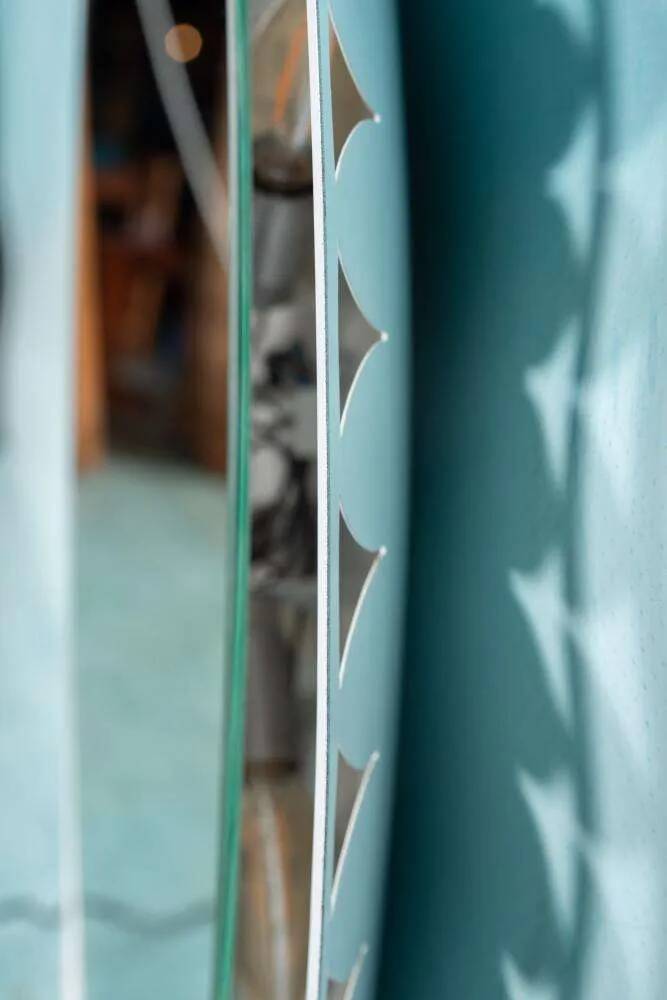 Organic mirror Space Age 1970s Hillebrand