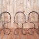 Ensemble de 6 chaises arrondies en inox vintage