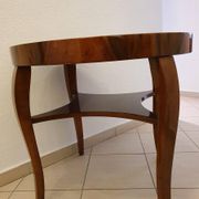 Table d'appoint ronde Art Déco peinte à la main, années 1930