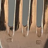 Series of 21 antique silver metal table forks