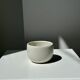 Trio of white ceramic cups D9cm