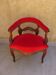 Fauteuil velours rouge