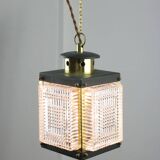 Vintage Italian Brass and Glass Lantern