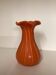 Vase orange en verre soufflé,vintage 70 s