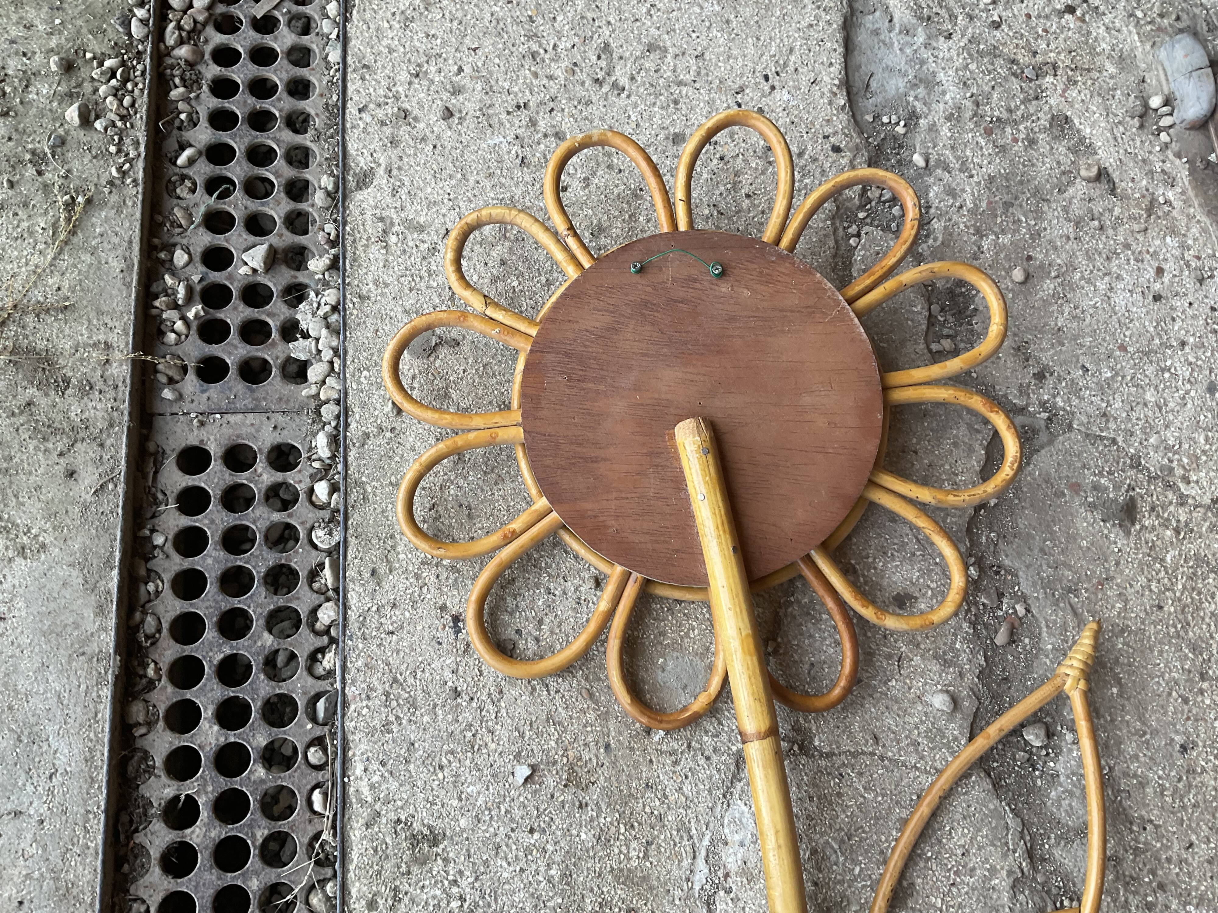 Vintage rattan mirror