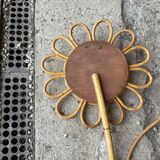 Vintage rattan mirror