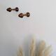 Pair of vintage turned wood coat hooks – sculpted knobs