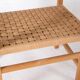 Pair of wooden and rope armchairs