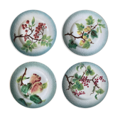Set of 4 dessert plates in slurry St Amand Hamage