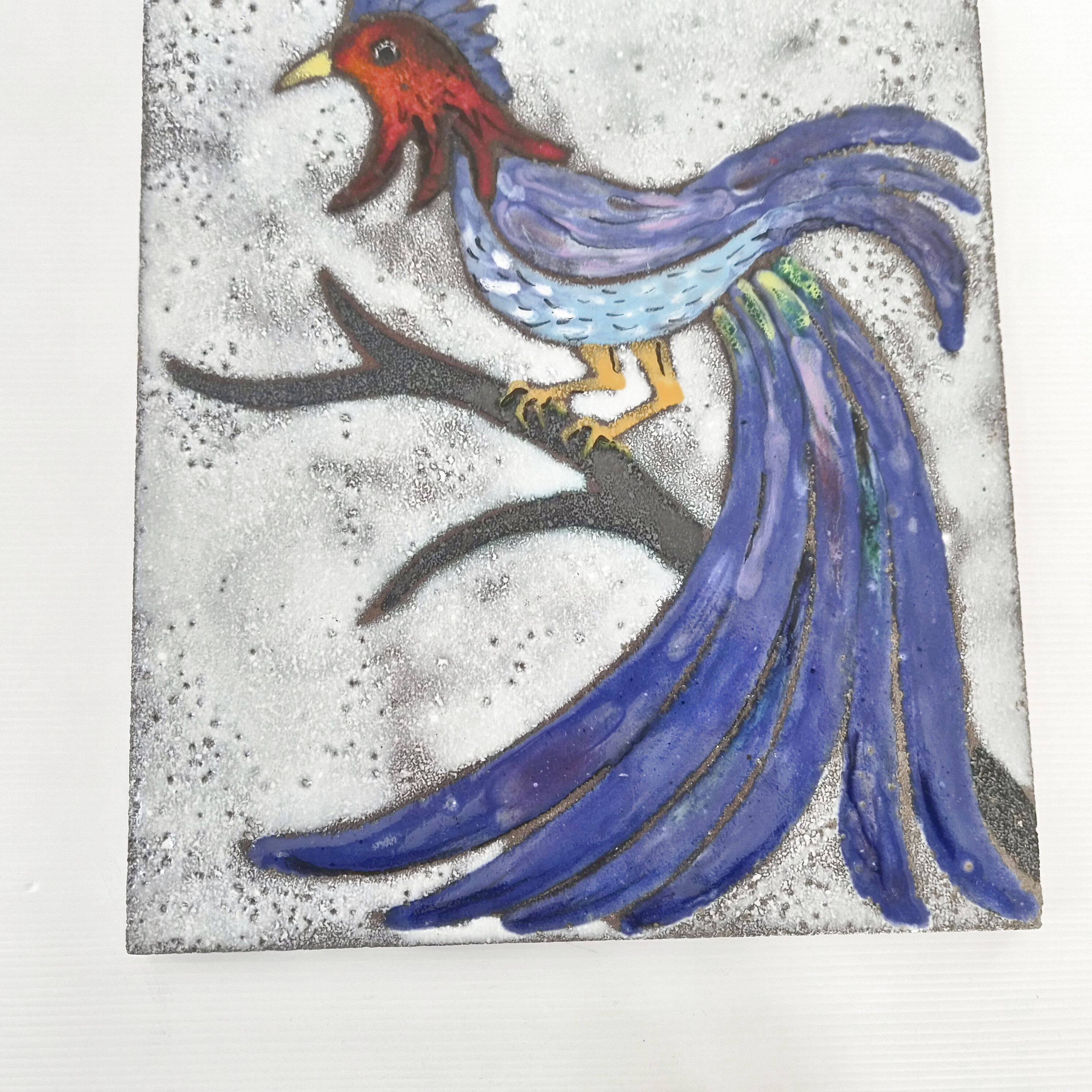 Vintage lava stone panel Frères Cloutier 1960