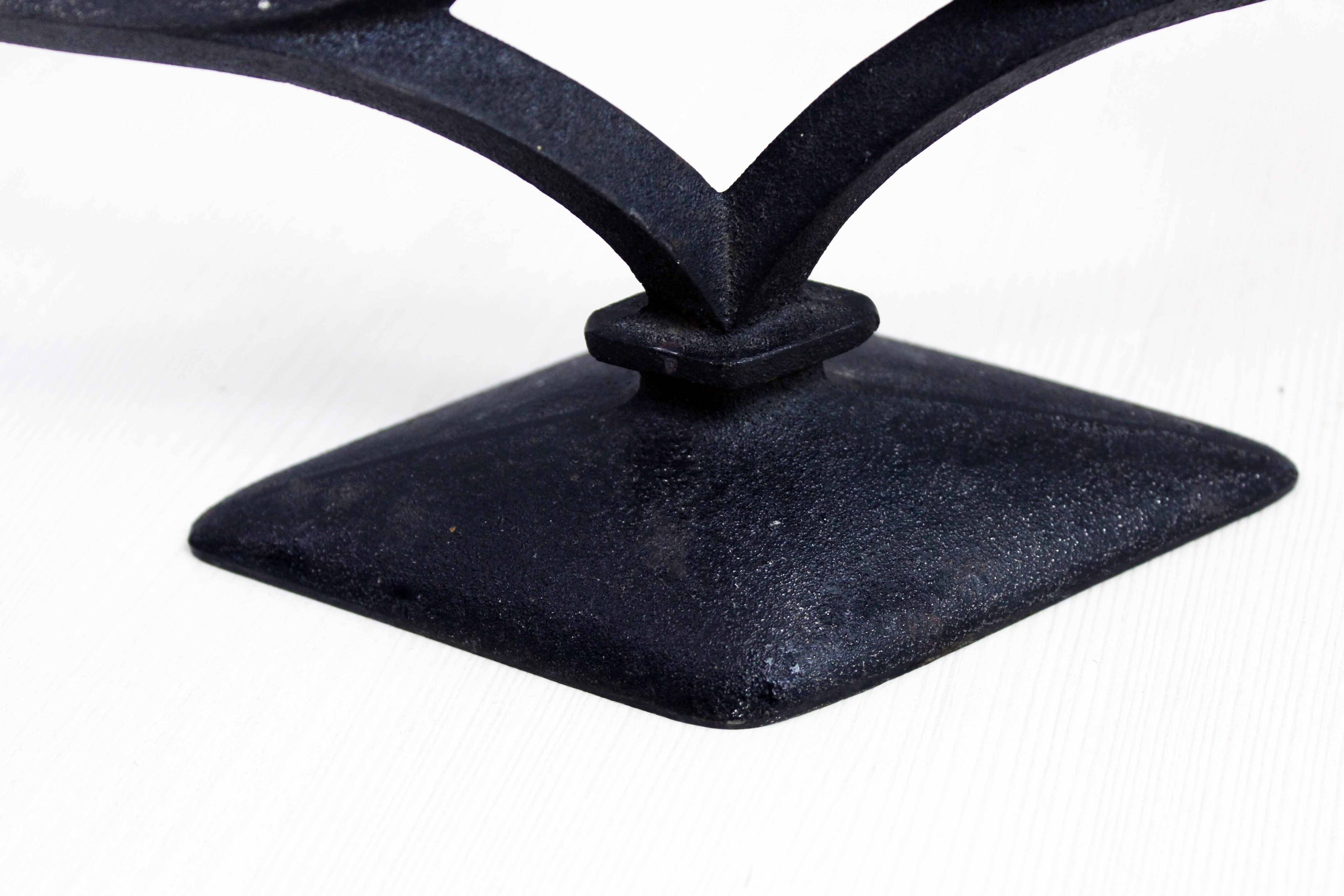Pair of Scandinavian cast iron candlesticks 1970