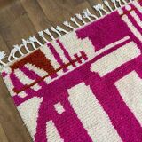 Traditional handwoven beni ourain rug size 1.4/2.6 m