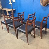 6 scandinavian vintage chairs circa 1970