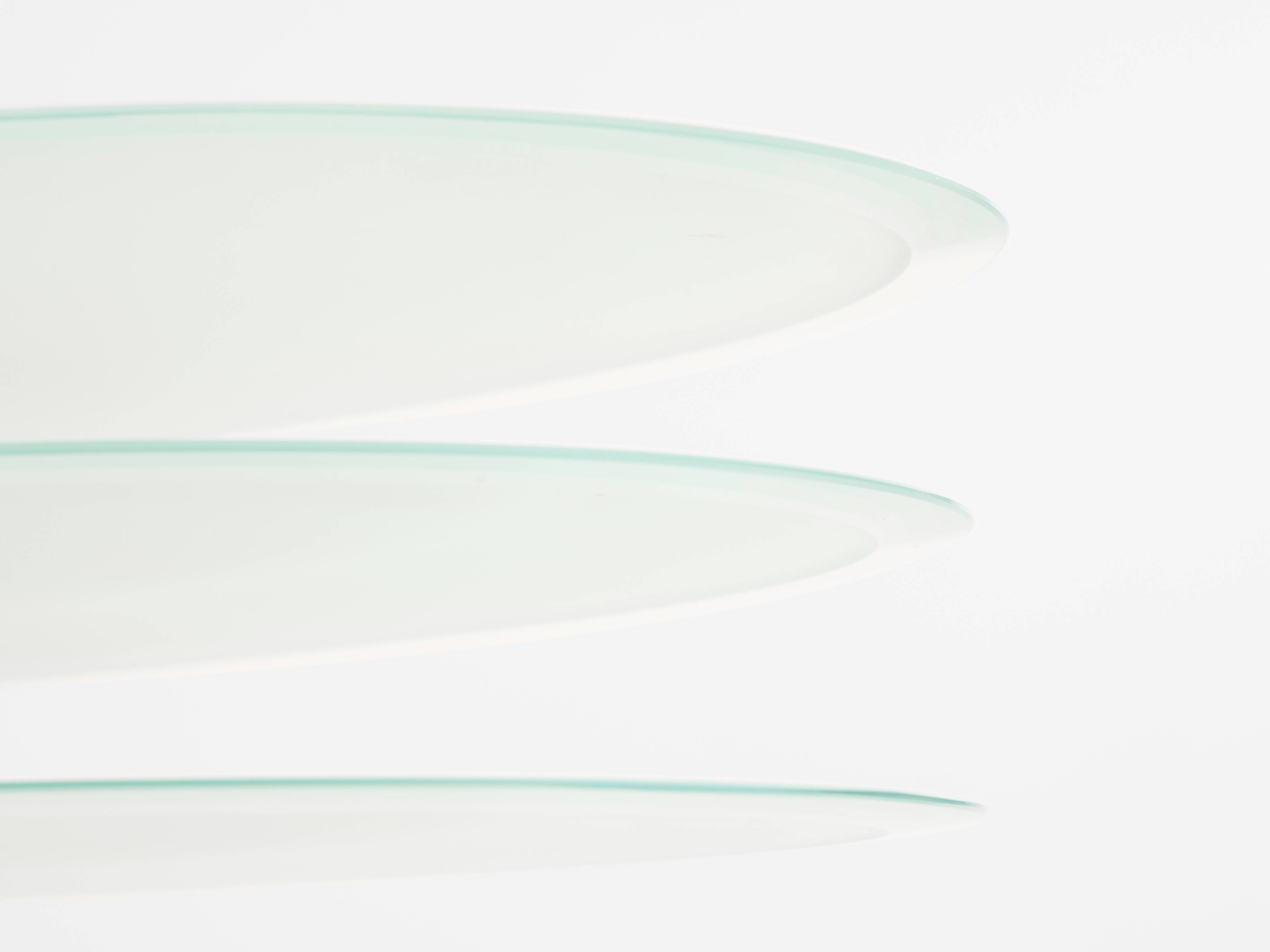 Ceiling light by Roberto Volonterio and Cesare Benedetti, brass and glass, 1980.