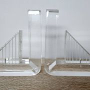 Serre-livres en méthacrylate massif – Design moderniste rare, années 1980