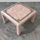 Postmodern pink marble coffee table with brass inlay, Italy, 1980s