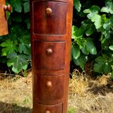 Pair of cylindrical furniture with drawers