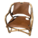 Mid-century bamboo and leather safari armchair, Denmark, 1960s